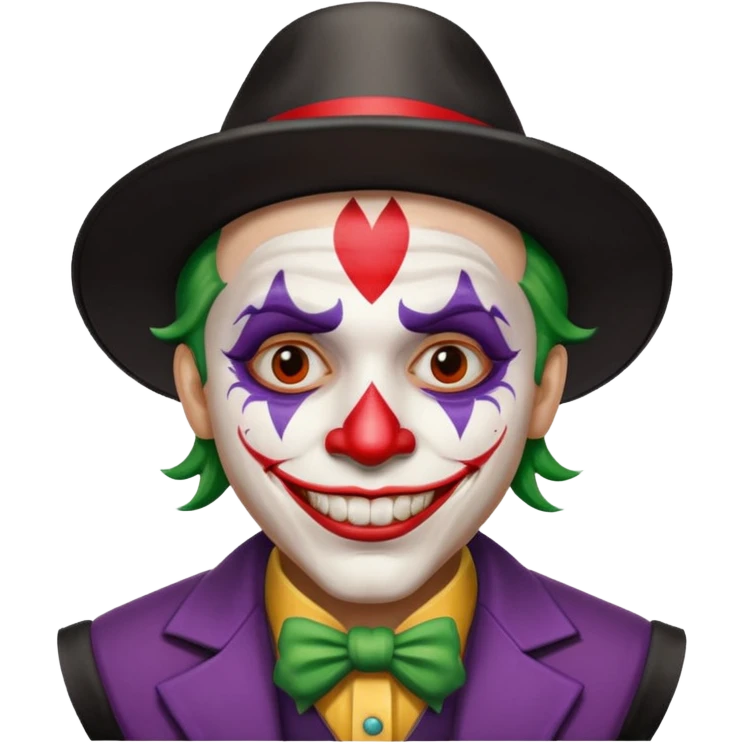 crazy colorful human jolly joker from poker emoji