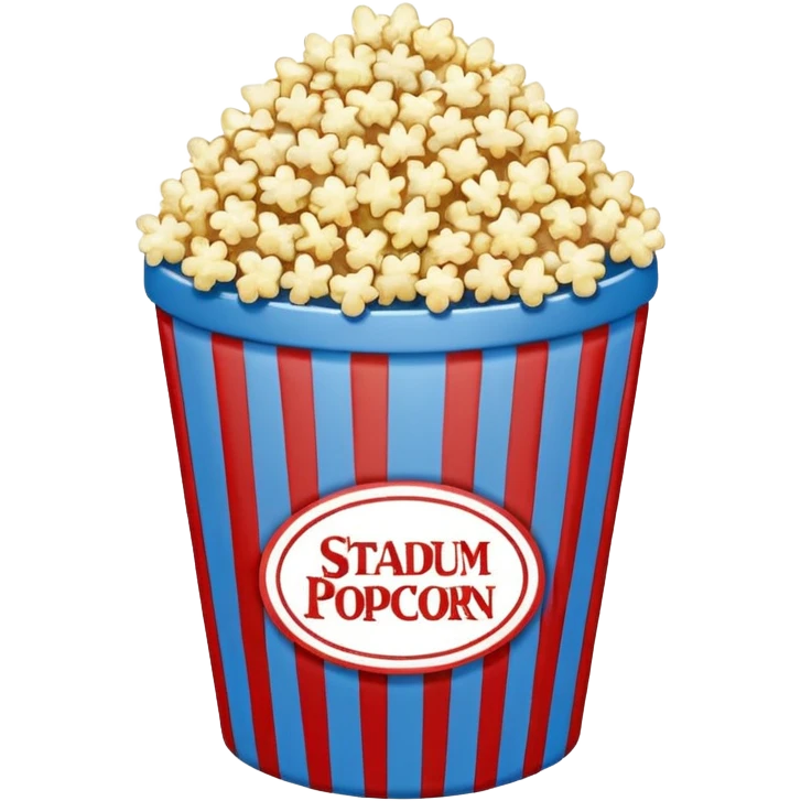 stadium popcorn in blue (#00A3E0) and red (#F9423A) emoji