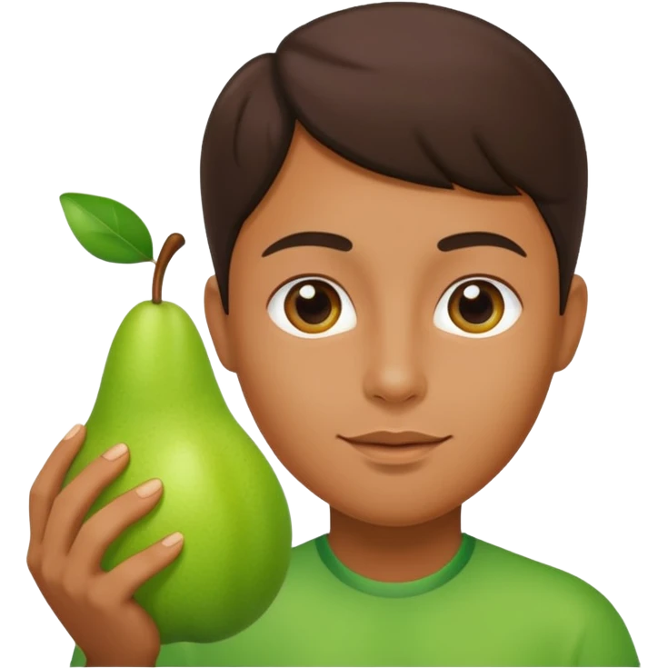 Birne mit schlappen in der Hand  emoji