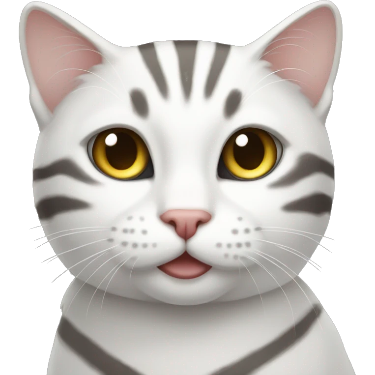white striped cat emoji