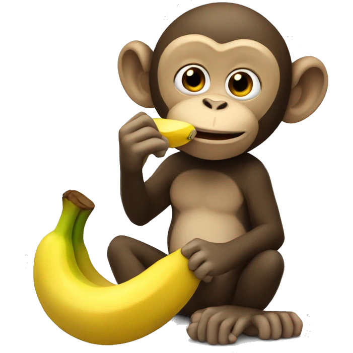 Monkey eating banana  emoji