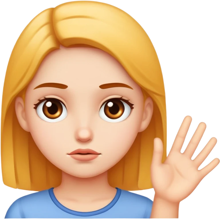 girl saying no emoji