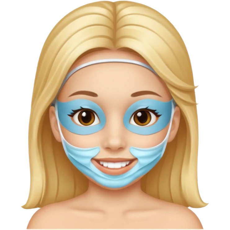 child  with beauty mask  emoji