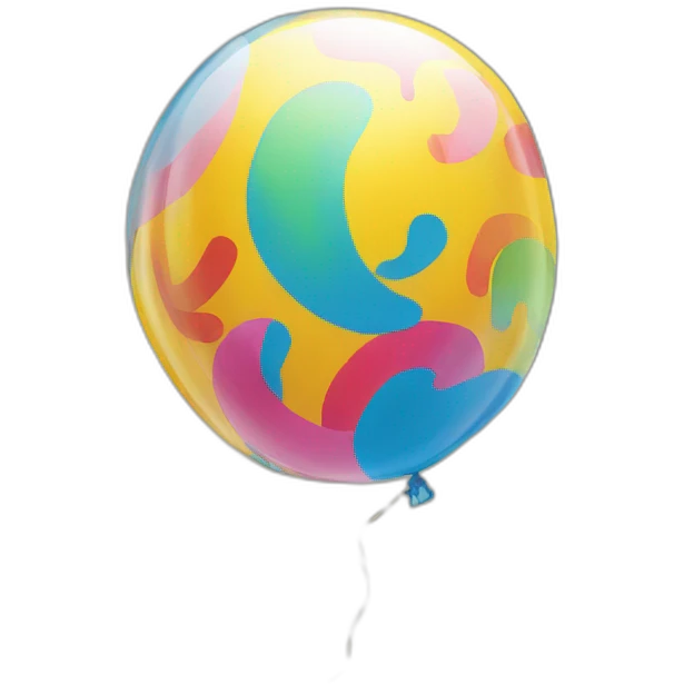 balloon with print text happy emoji