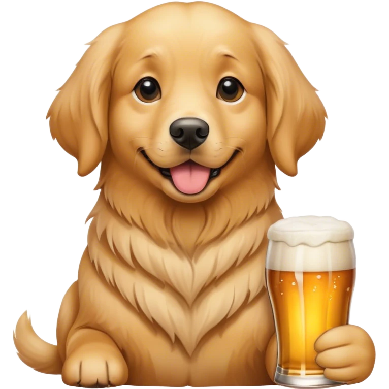 Dog with beer emoji