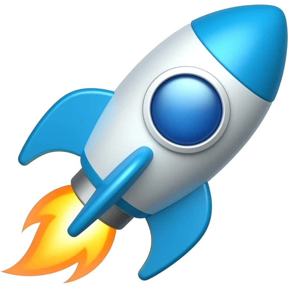 🚀 fusée de couleur @0023f4 un bleu très electrique avec une flamme emoji