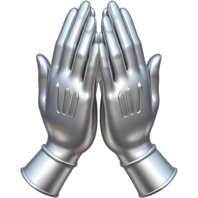 praying metallic hands emoji