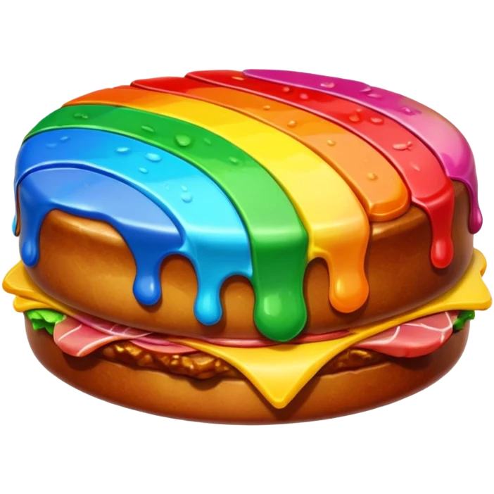 rainbow meat emoji