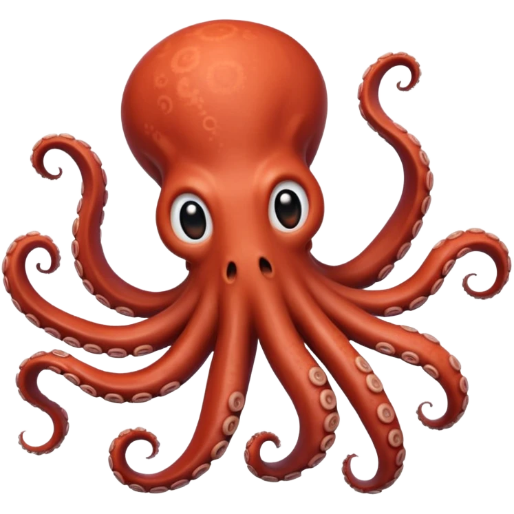 octopus tentacles swirling, playful and expressive, apple style emoji emoji