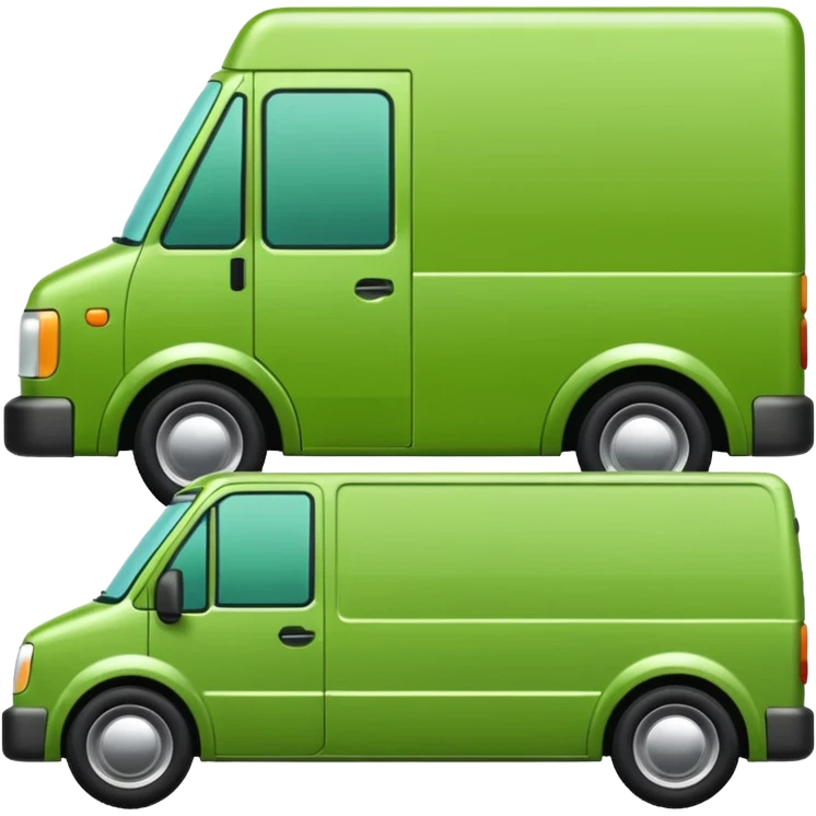 emoji of light green color delivery car emoji