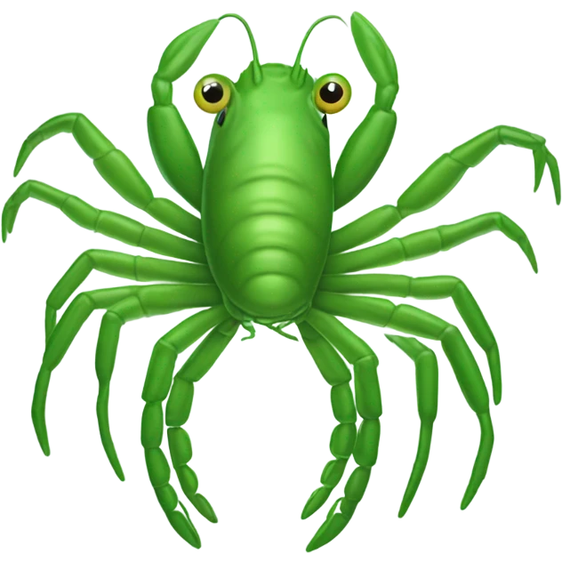 realistic gross green shrimp emoji