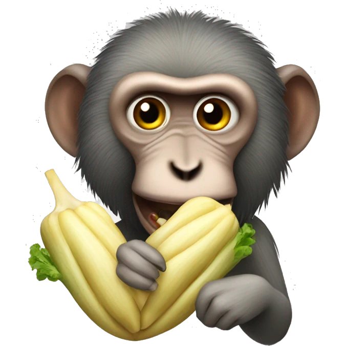 baboon eating a parsnip  emoji