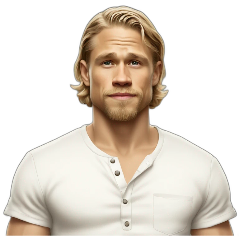 charlie hunnam cartoon wearing henley emoji