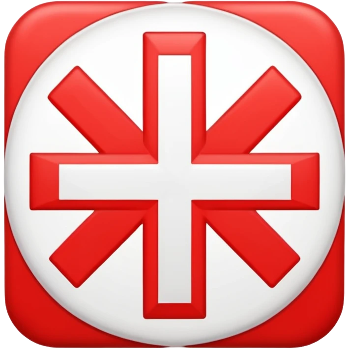red cross, thick lines emoji