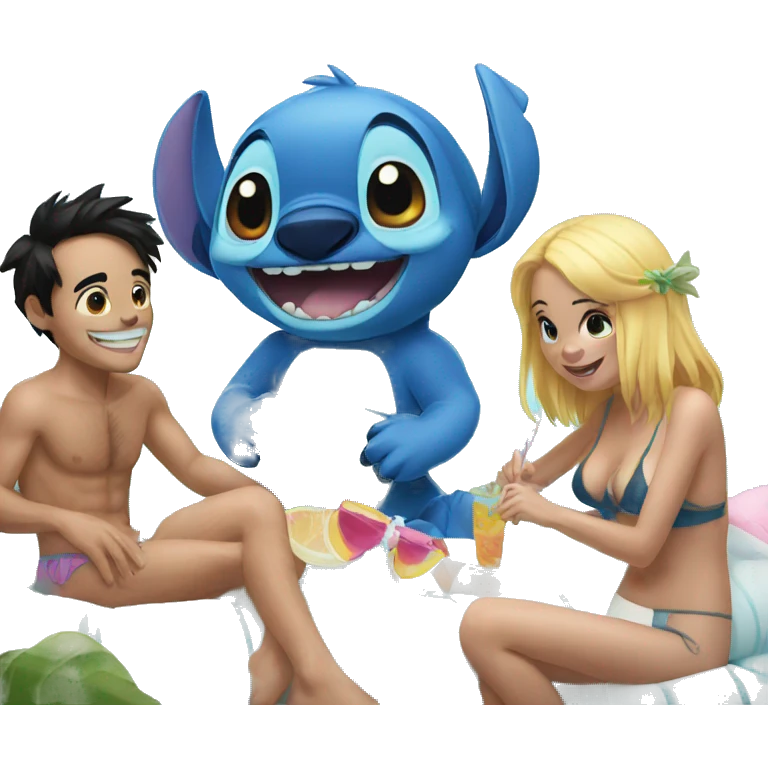 stitch pool party emoji