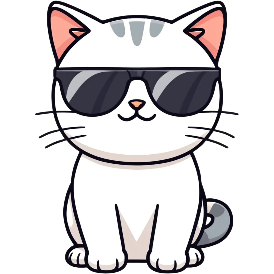 Cat with sunglasses emoji