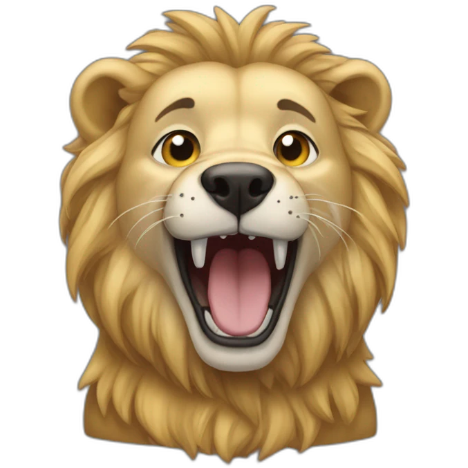 chien sur un lion emoji