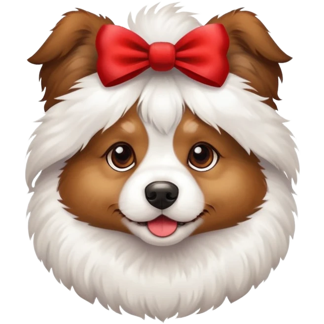 Dog with bow  emoji