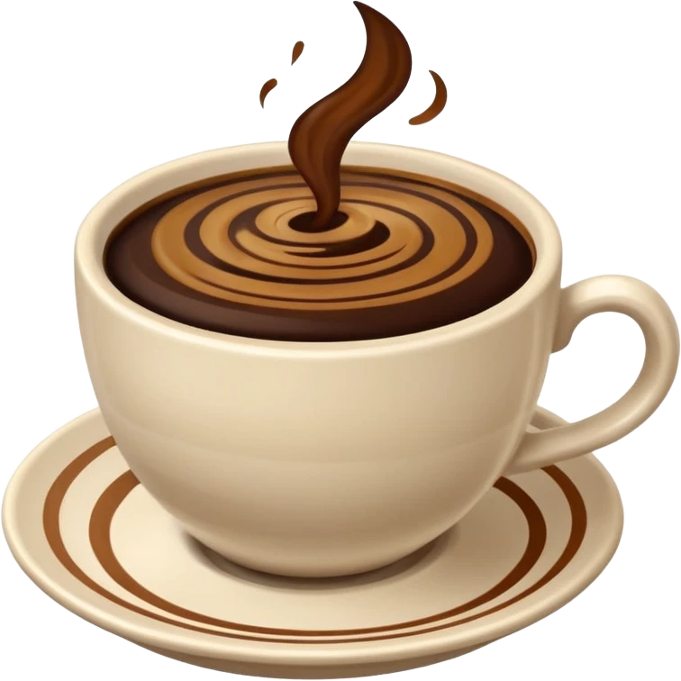 plain Coffee without Saucer, Brown Cup, no saucer. emoji