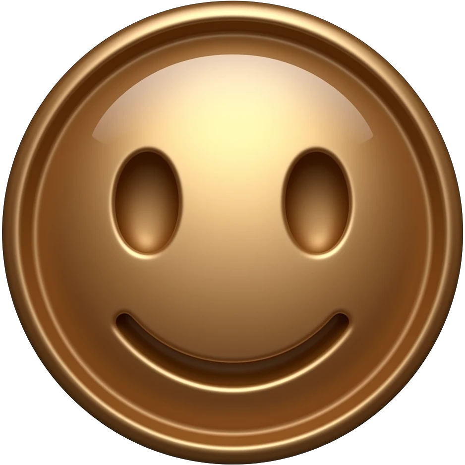 recreate this emoji to bronze color emoji