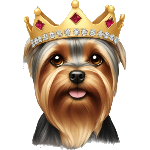 Yorkie wearing a crown  emoji