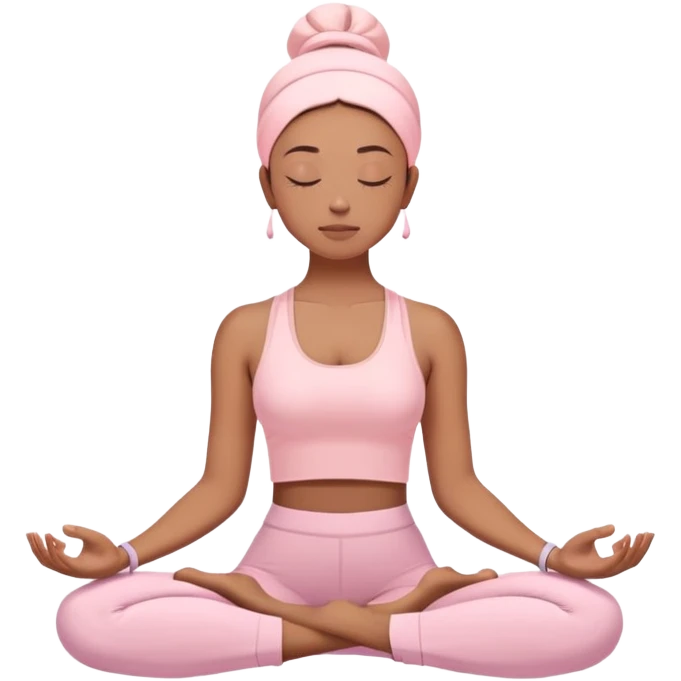 Pastel pink yoga mediation  emoji