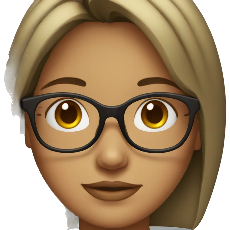 girl with glasses emoji