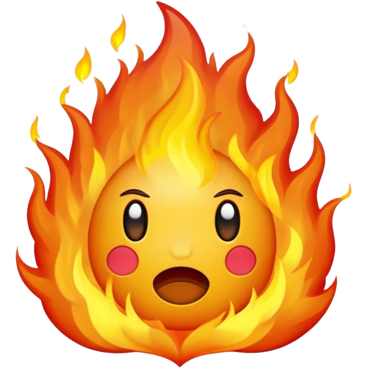 a on fire emoji