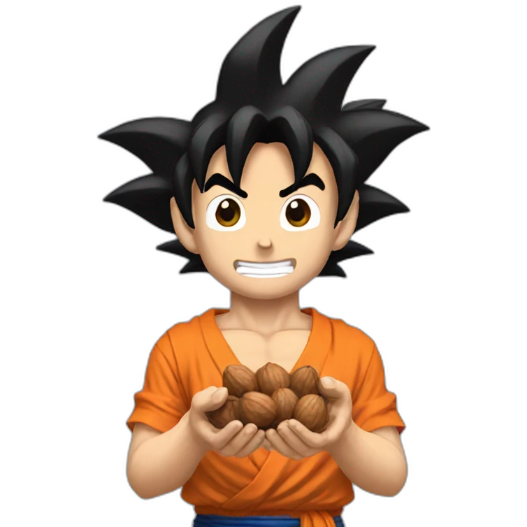 goku holding nuts emoji
