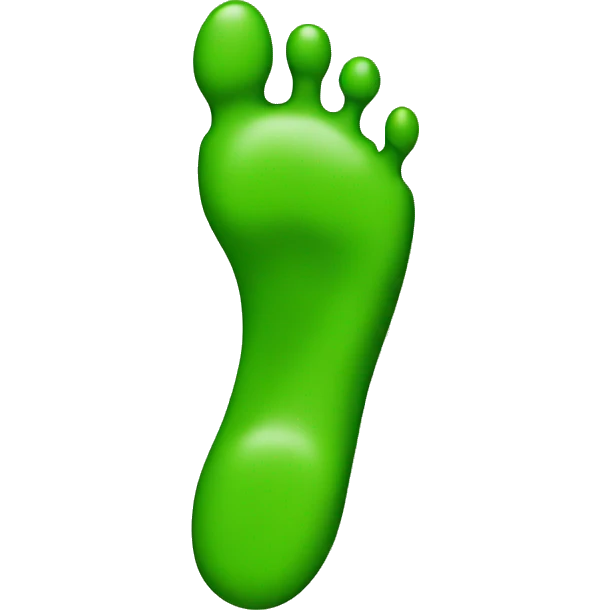 Green foot emoji