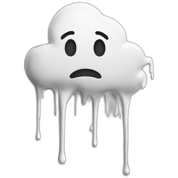 white paint splashed on the wall and dripping down emoji