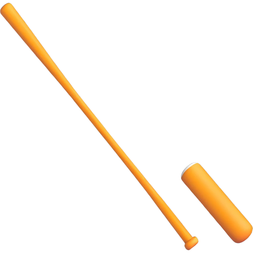 3D emoji style baseball bat emoji