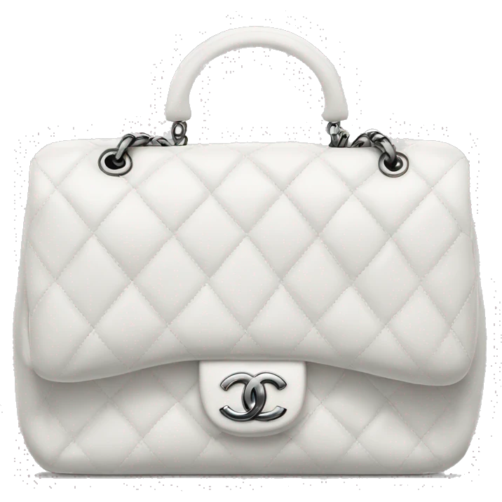 White Chanel bag emoji