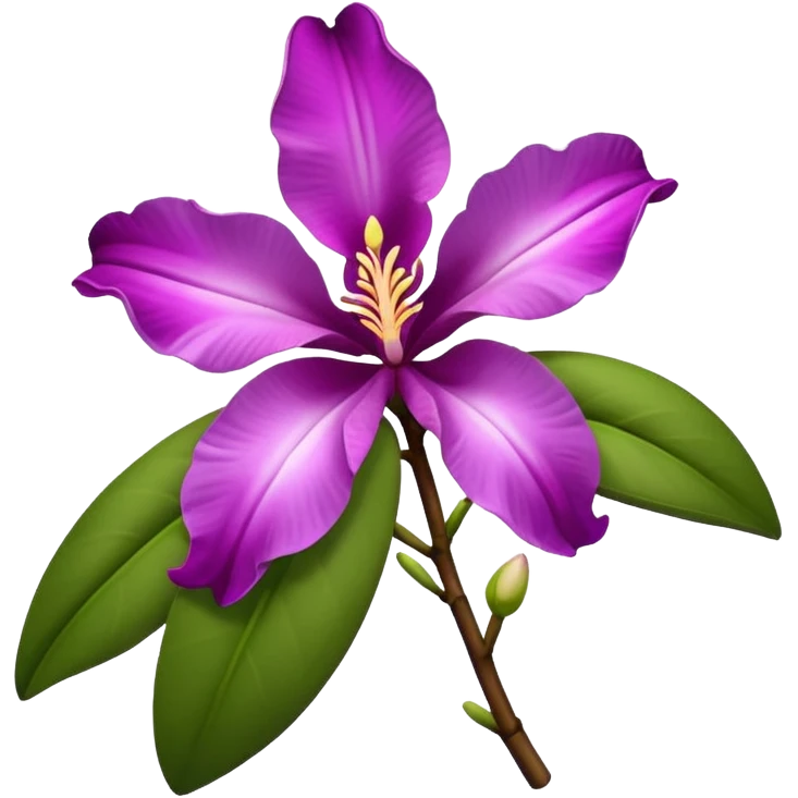 hong kong orchid with white inside the middle  emoji