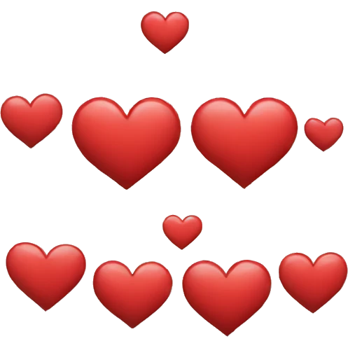 Un corazón rojo normal emoji