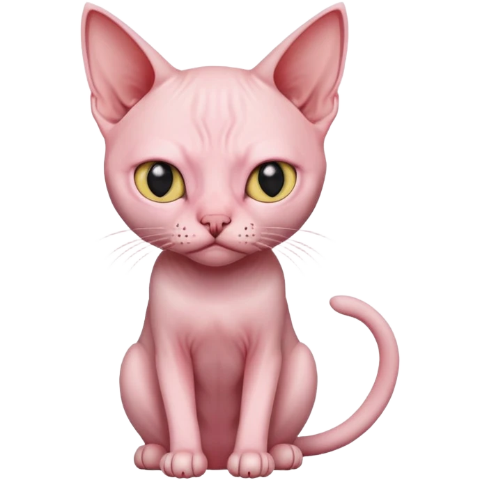 Hairless cat sitting emoji