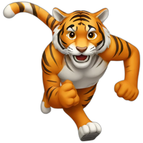 running tiger emoji