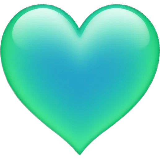blue-green heart emoji
