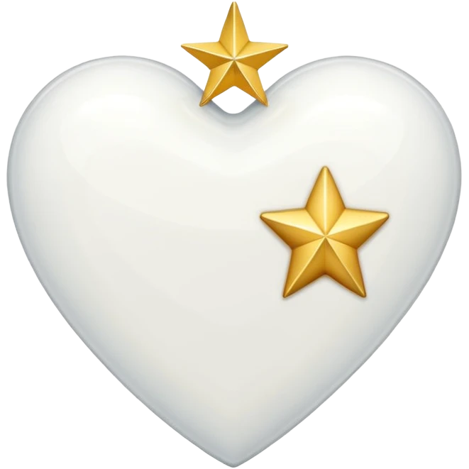 white heart with a star emoji