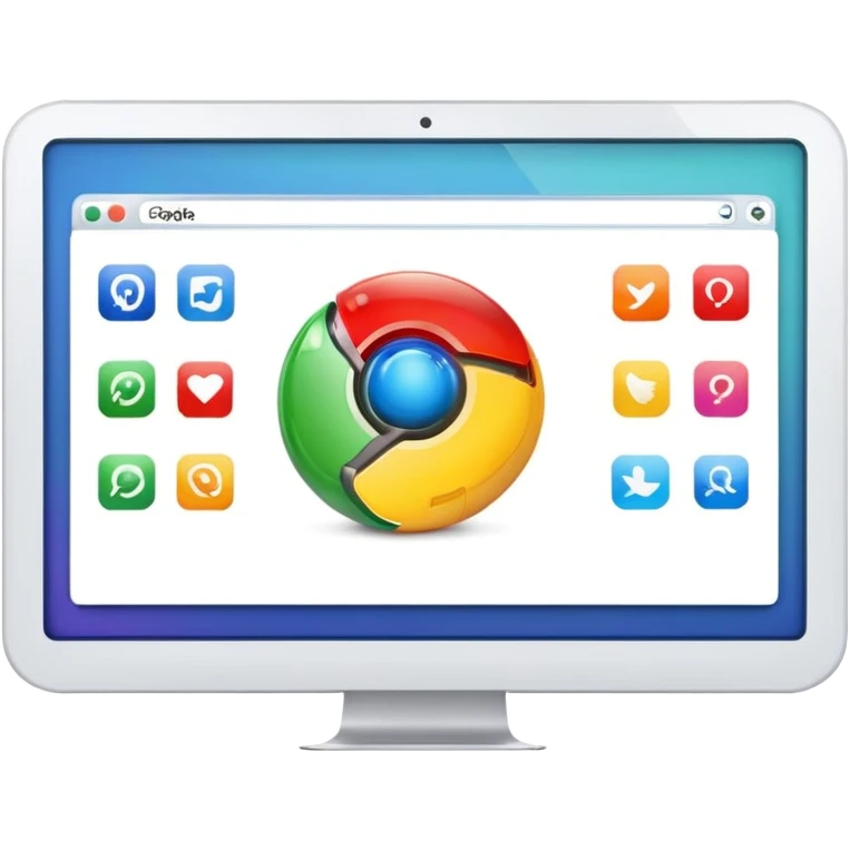 web browser with webpage emoji