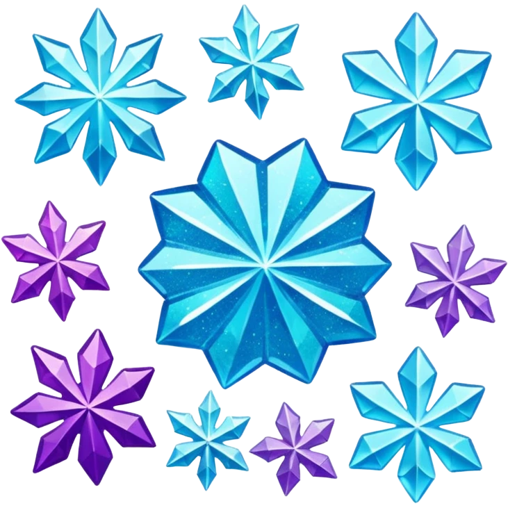 glitter flocus ice cian and purple emoji