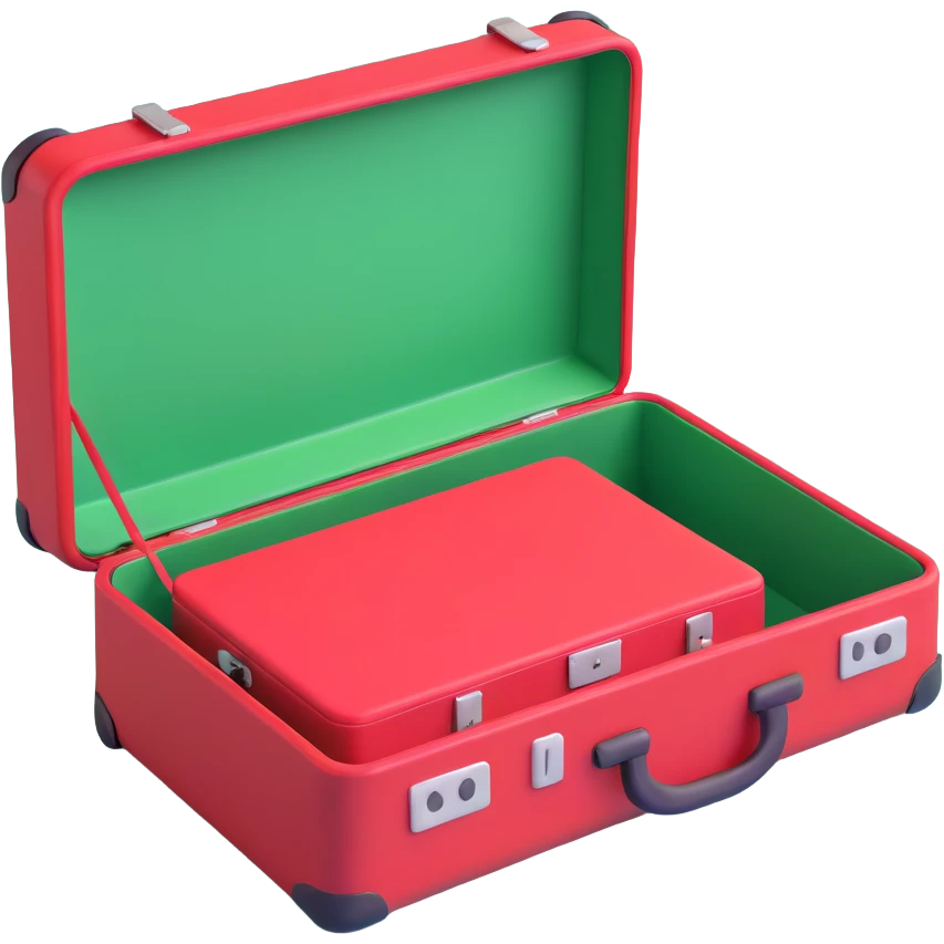 red open suitcase emoji