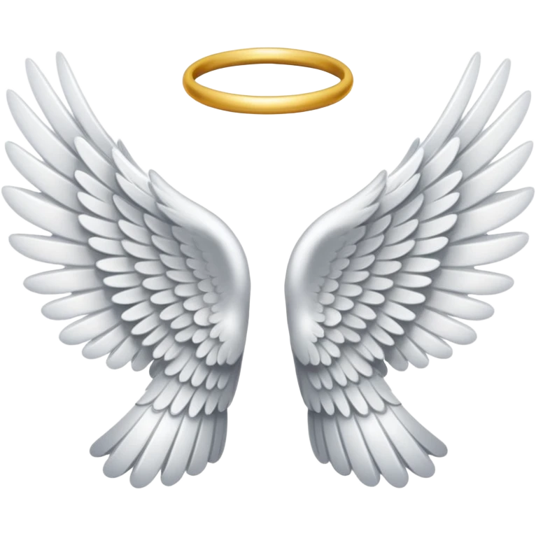 angel wings slightly open emoji