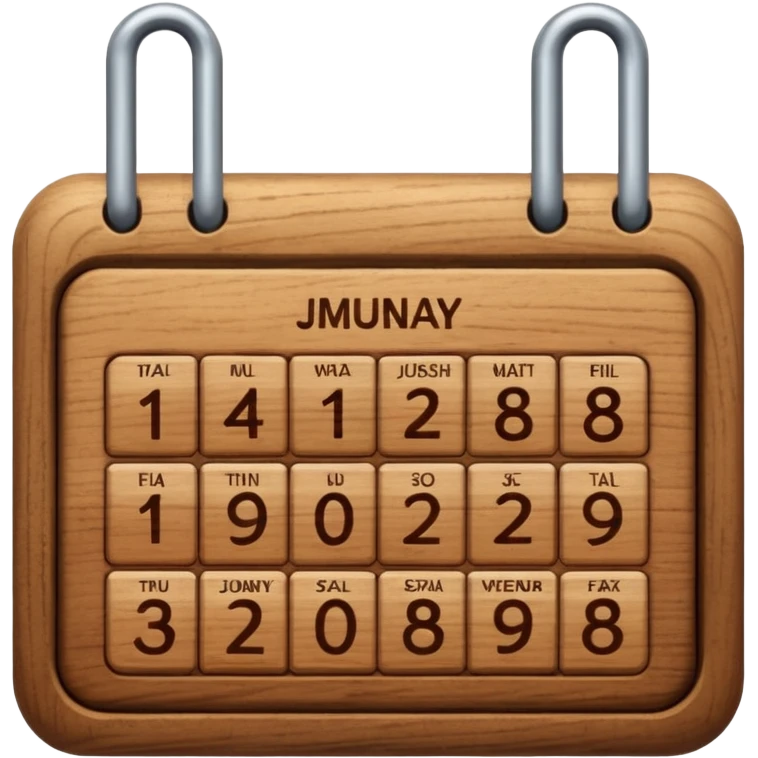 calendar wood emoji
