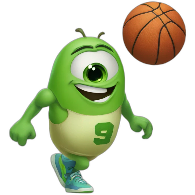 mike wazowski playing basketball emoji