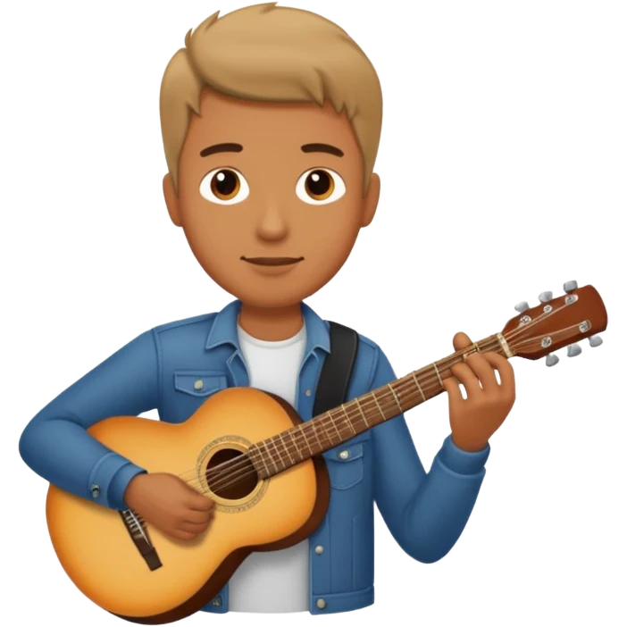 man holding guitar emoji