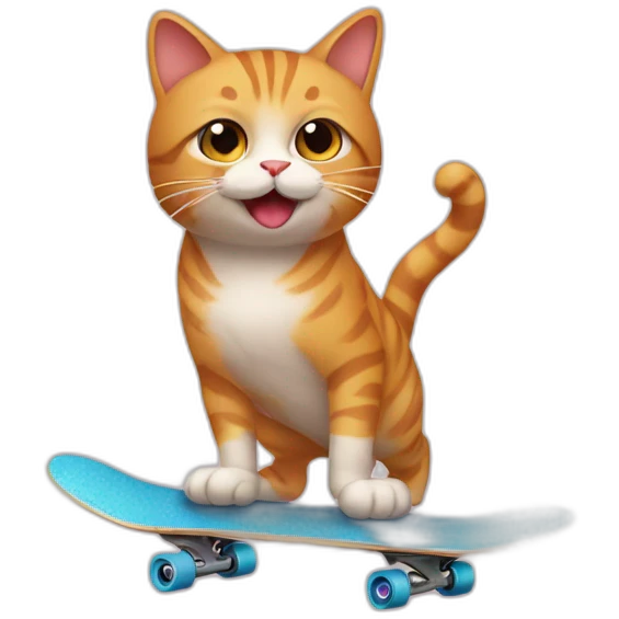 cat in skate emoji