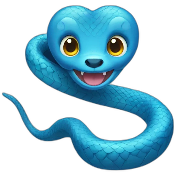 Cute Blue Snake emoji