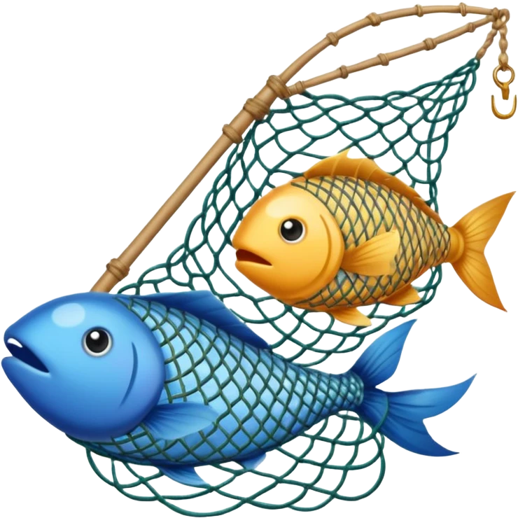 Apostle Peter's fishing net with fish emoji