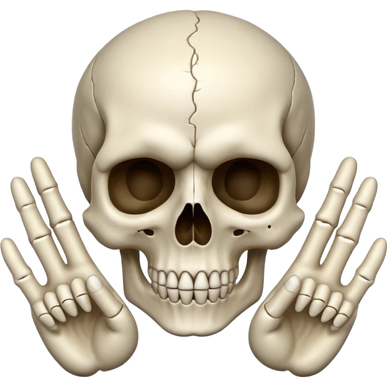 Skull with 🖕✌️ emoji